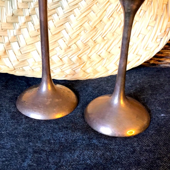 Brass Candleholders - Picture 3 of 8